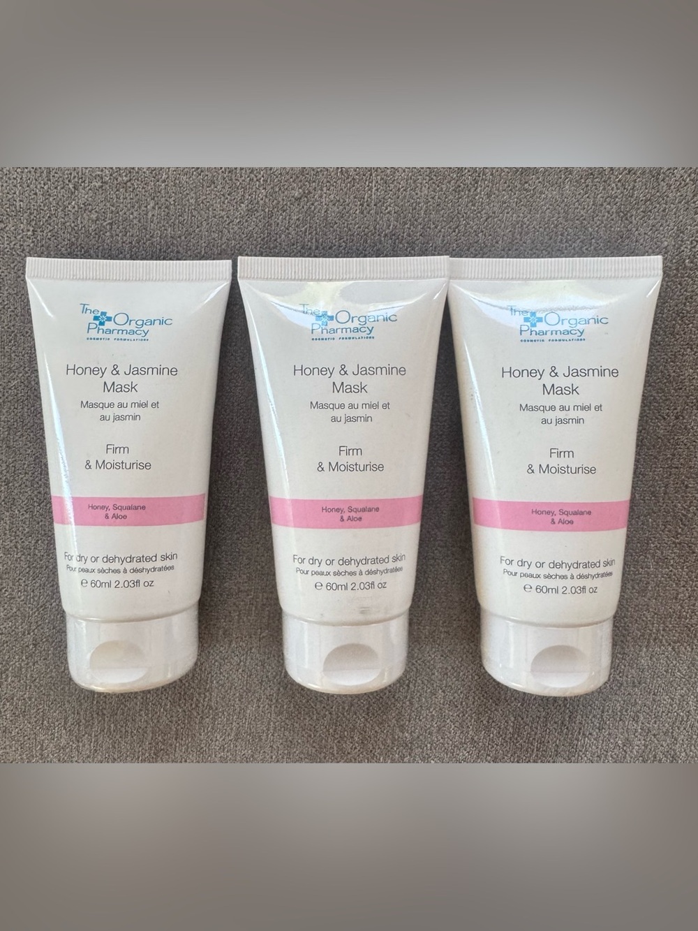 (Lot of 3) The Organic Pharmacy Honey & Jasmine Mask - 2.03 oz / 60 ml ~ SEALED